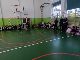 Spotkanie ze Strażą Ochrony Kolei w ramach akcji "Bezpieczny Przejazd"